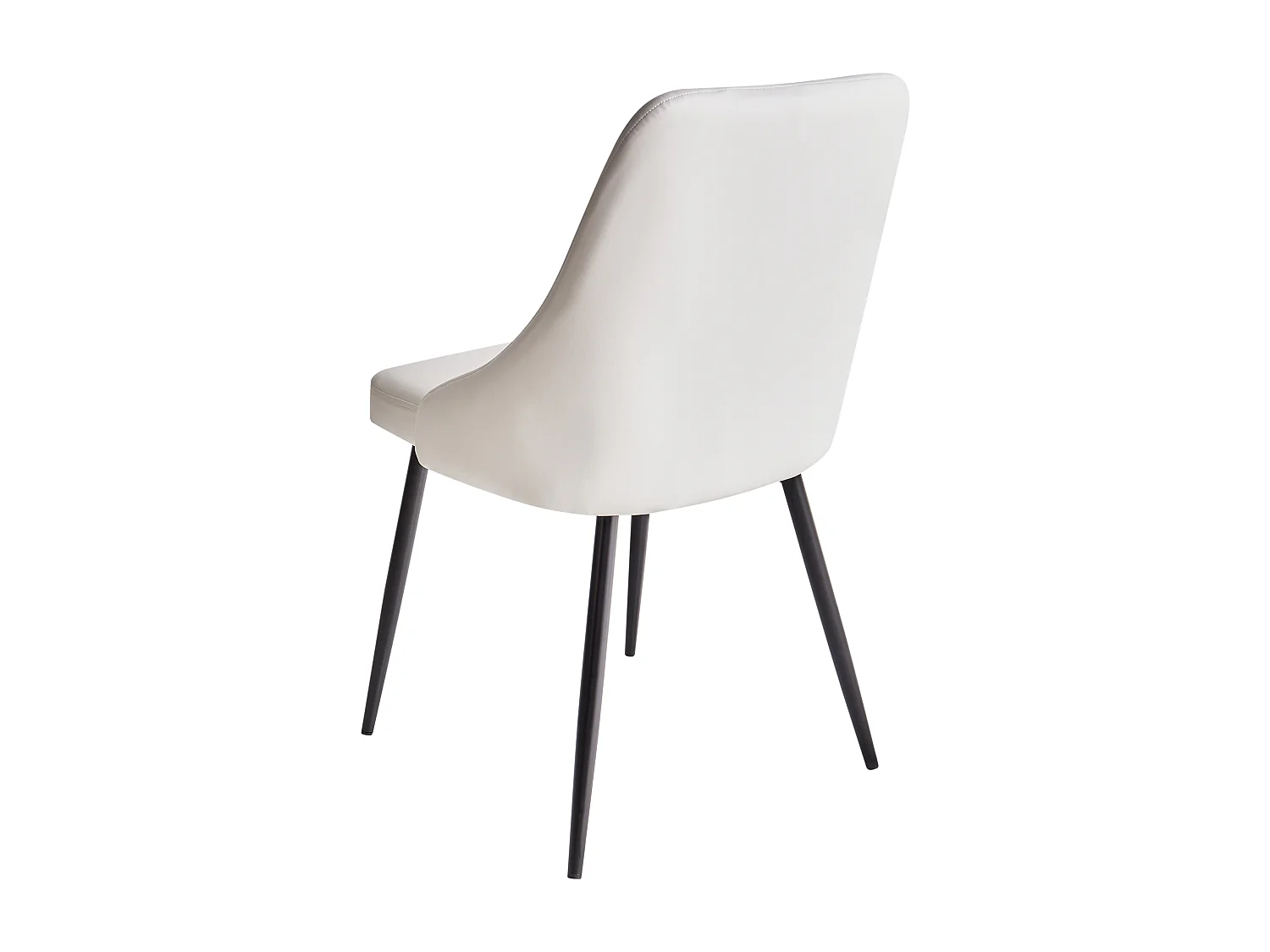 Conjunto de 2 Piel sintética Silla de comedor Blanco VALERIE