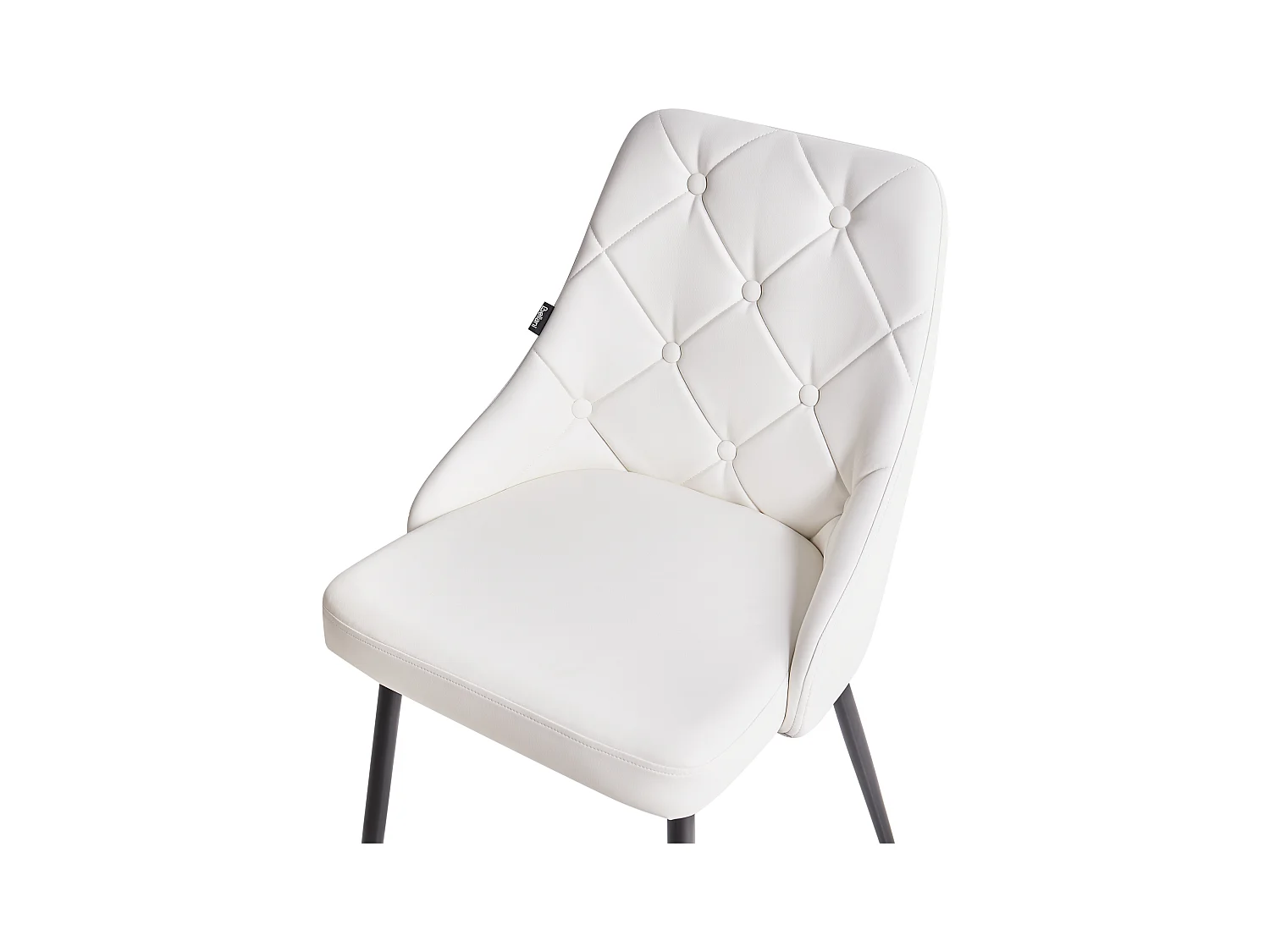 Conjunto de 2 Piel sintética Silla de comedor Blanco VALERIE