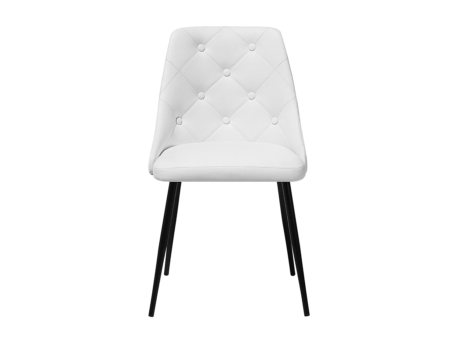 Lot de 2 chaises de salle à manger VALERIE Cuir PU Blanc