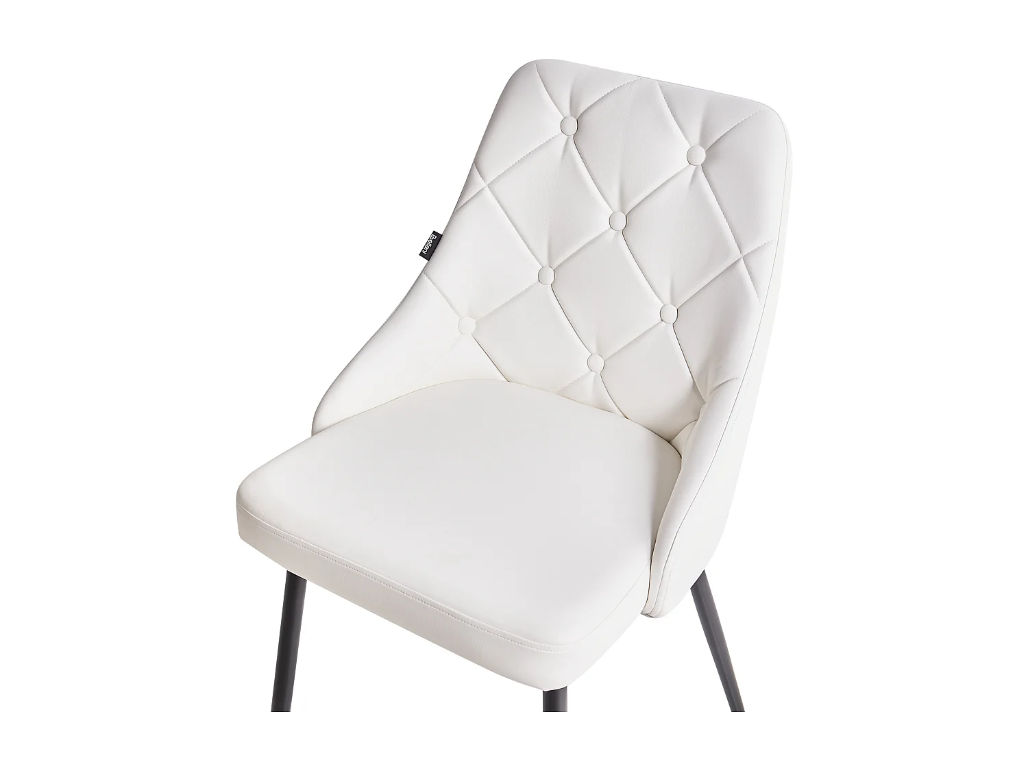 Lot de 2 chaises de salle à manger VALERIE Cuir PU Blanc