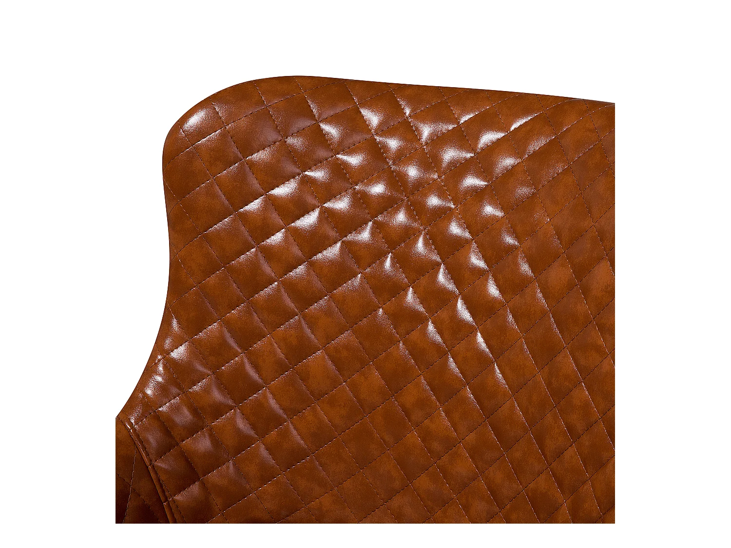 Esszimmerstuhl 2er Set SOLANO Kunstleder Goldbraun