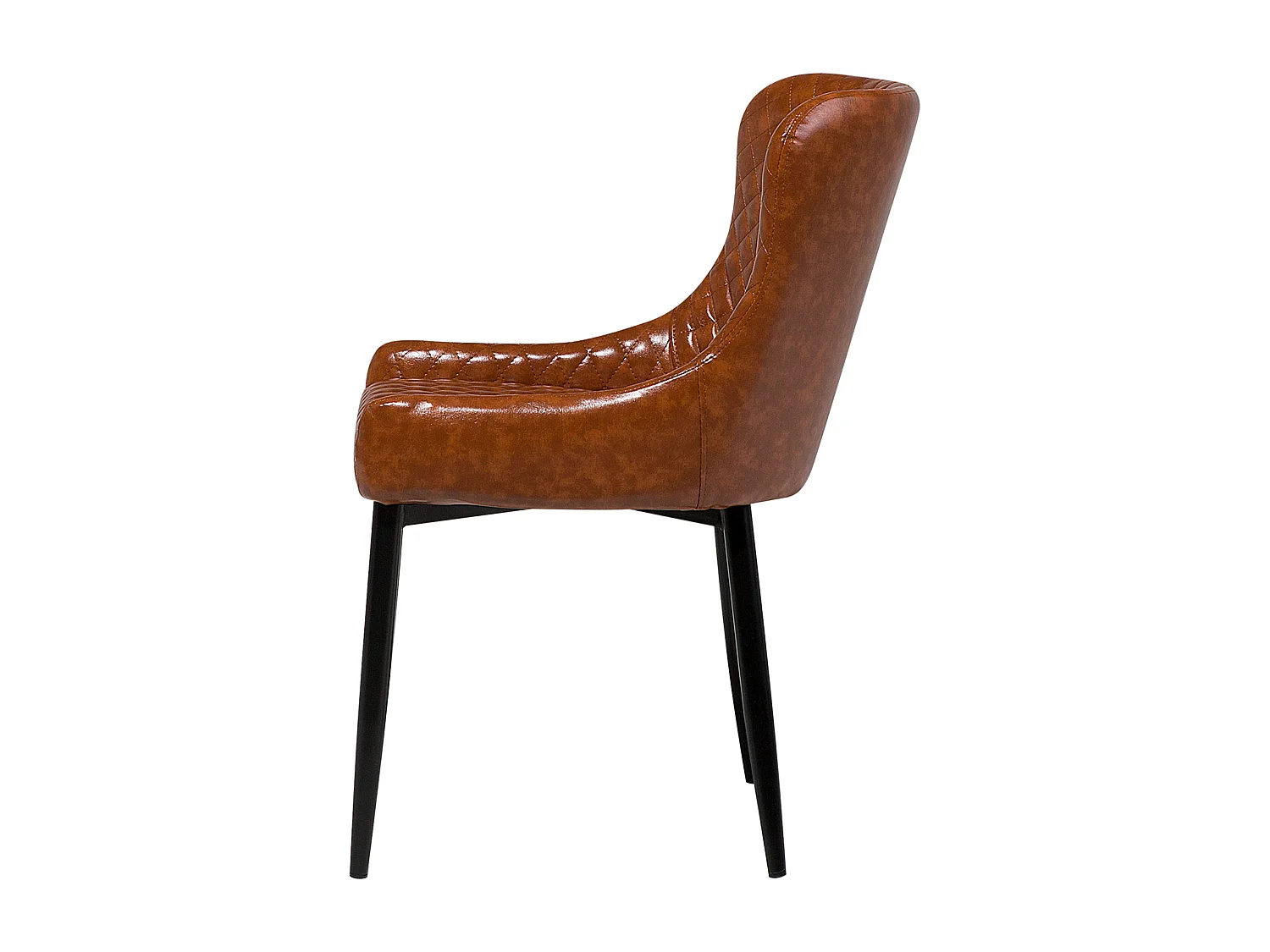 Set van 2 eetkamerstoelen SOLANO Kunstleer Goudbruin