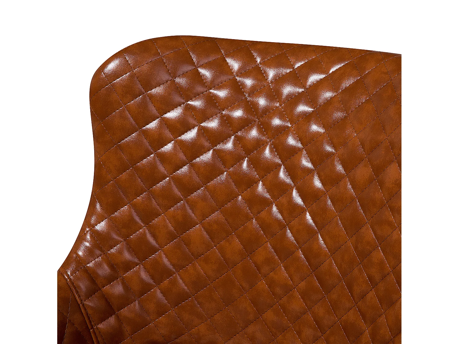 Set van 2 eetkamerstoelen SOLANO Kunstleer Goudbruin