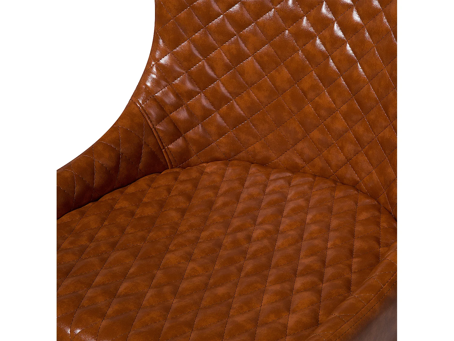 Set van 2 eetkamerstoelen SOLANO Kunstleer Goudbruin