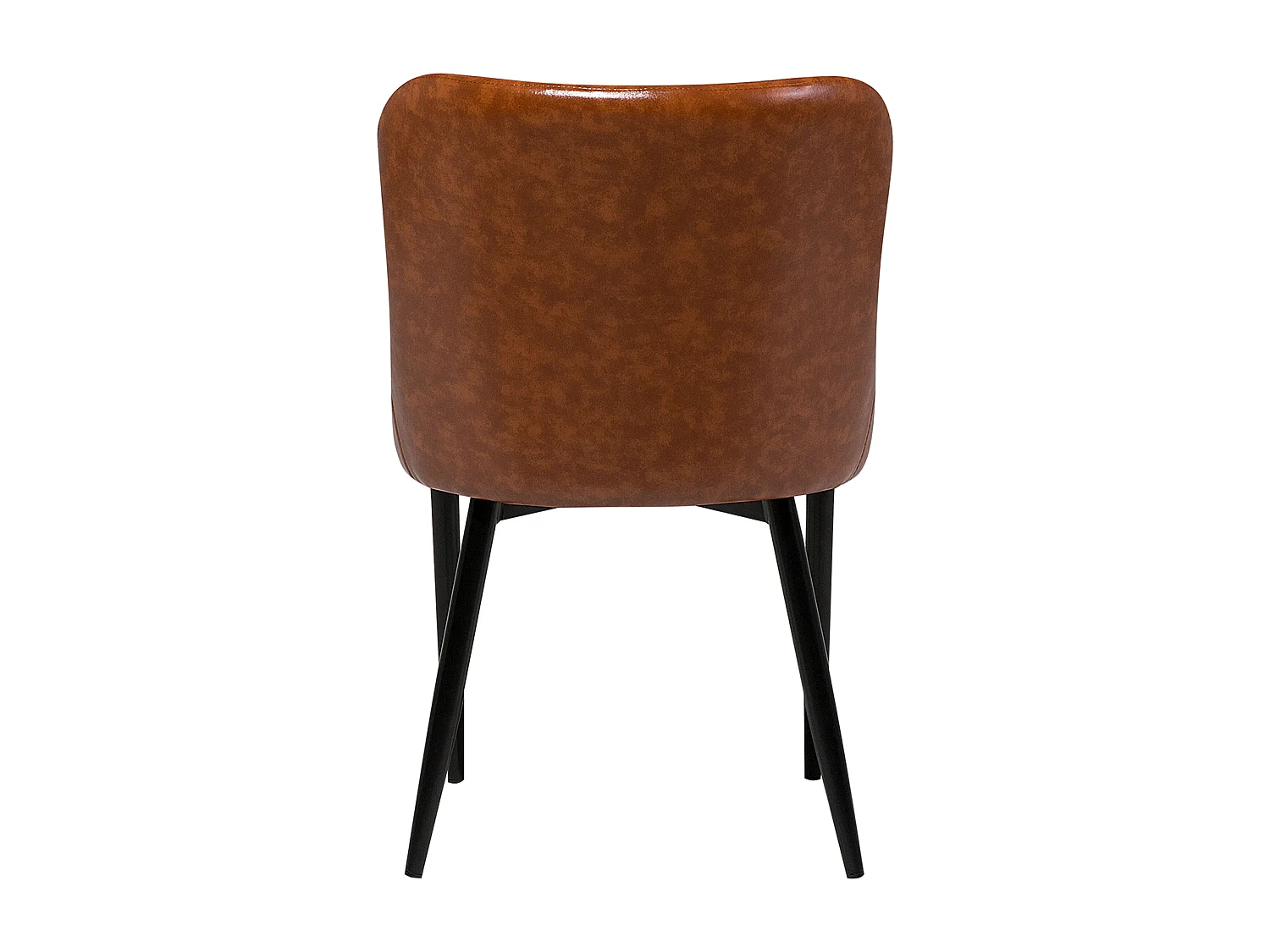 Lot de 2 chaises de salle à manger SOLANO Cuir PU Marron doré