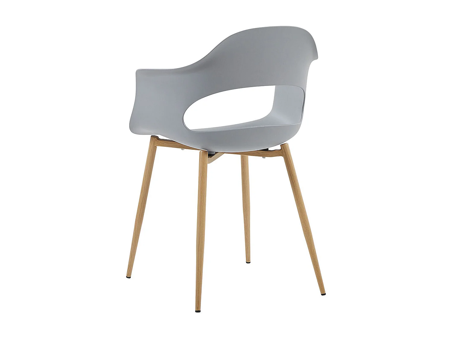 Lot de 2 chaises de salle à manger UTICA Gris clair