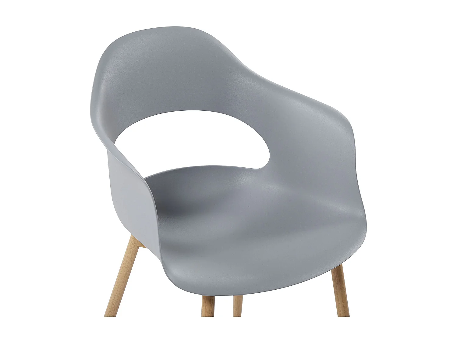 Lot de 2 chaises de salle à manger UTICA Gris clair