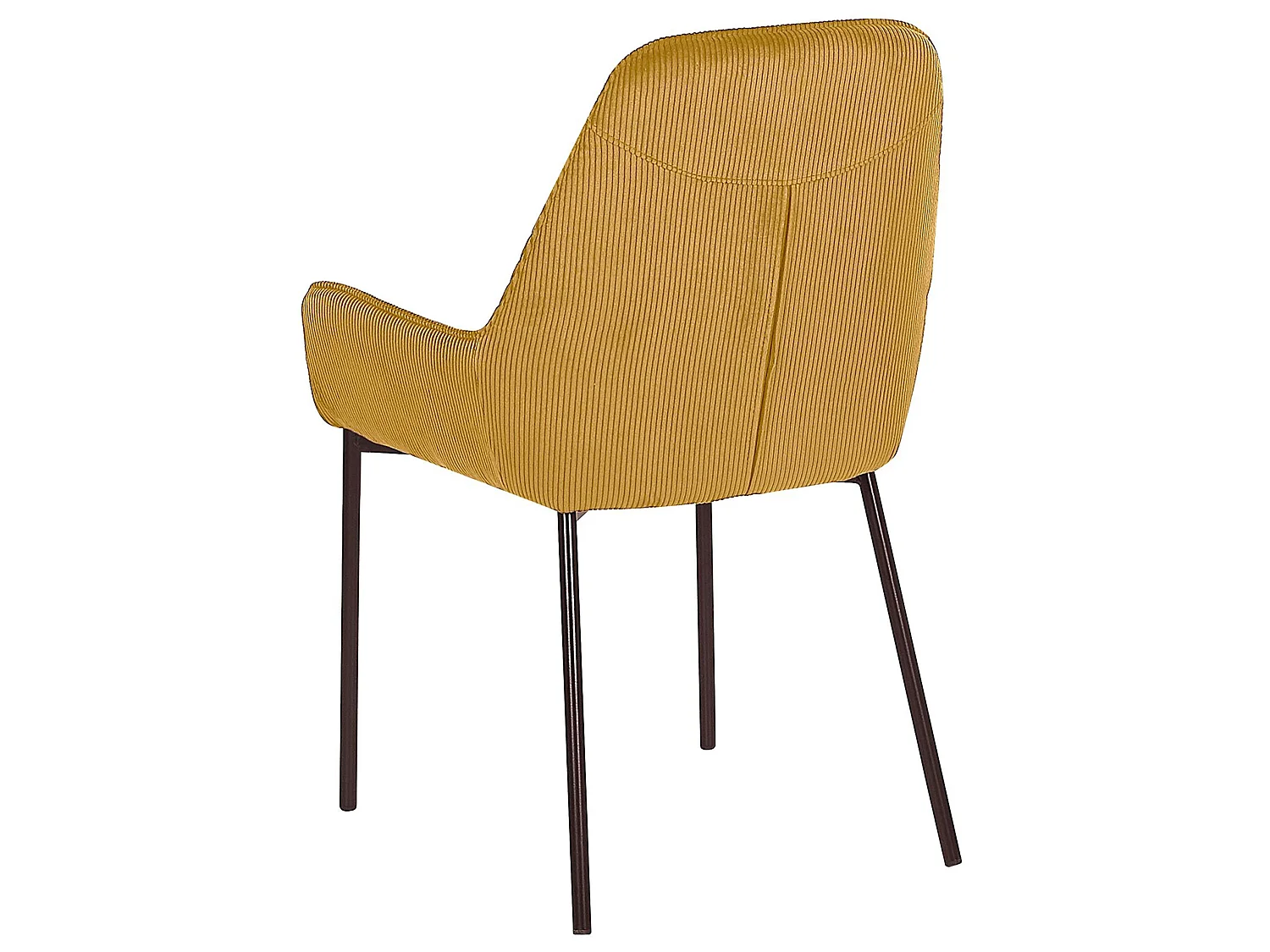 Set van 2 eetkamerstoelen LOVERNA Corduroy Mosterdgeel