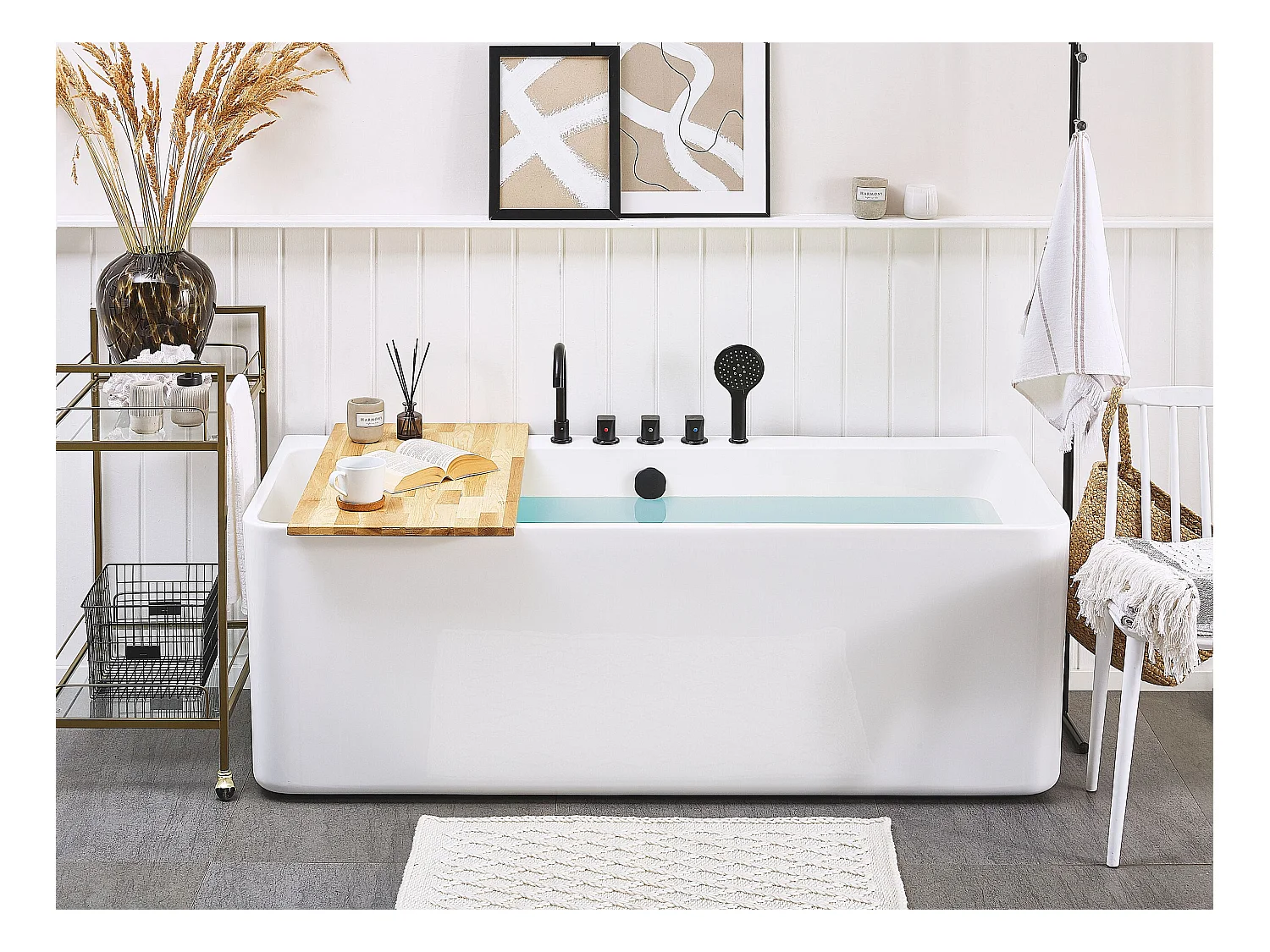 Badewanne QUATRE 170 x 75 cm Weiss