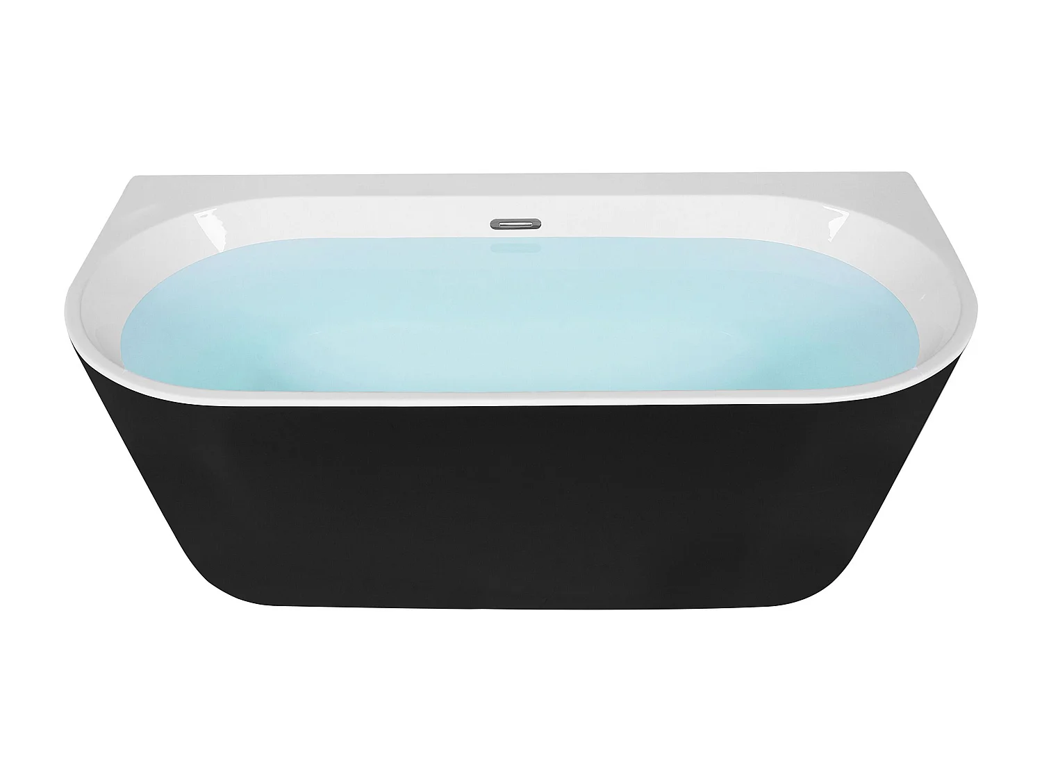 Badkuip HARVEY 170 x 80 cm Zwart/wit