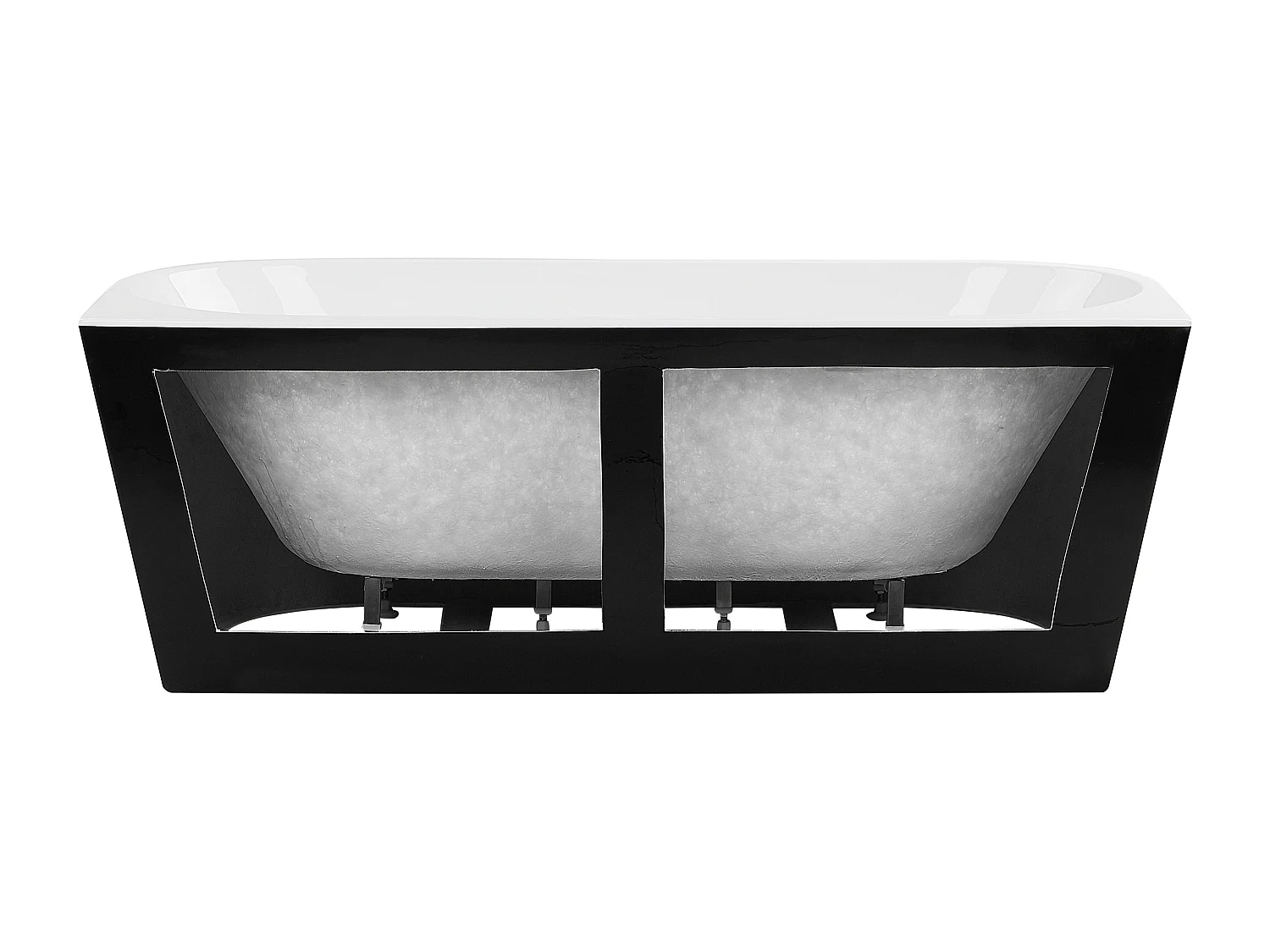 Badkuip HARVEY 170 x 80 cm Zwart/wit