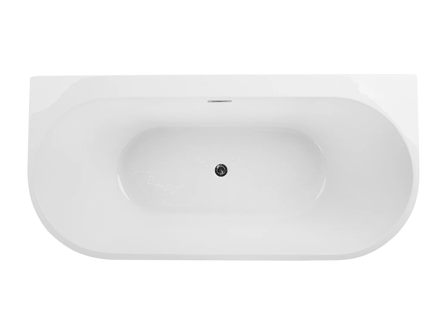 Badkuip HARVEY 170 x 80 cm Zwart/wit