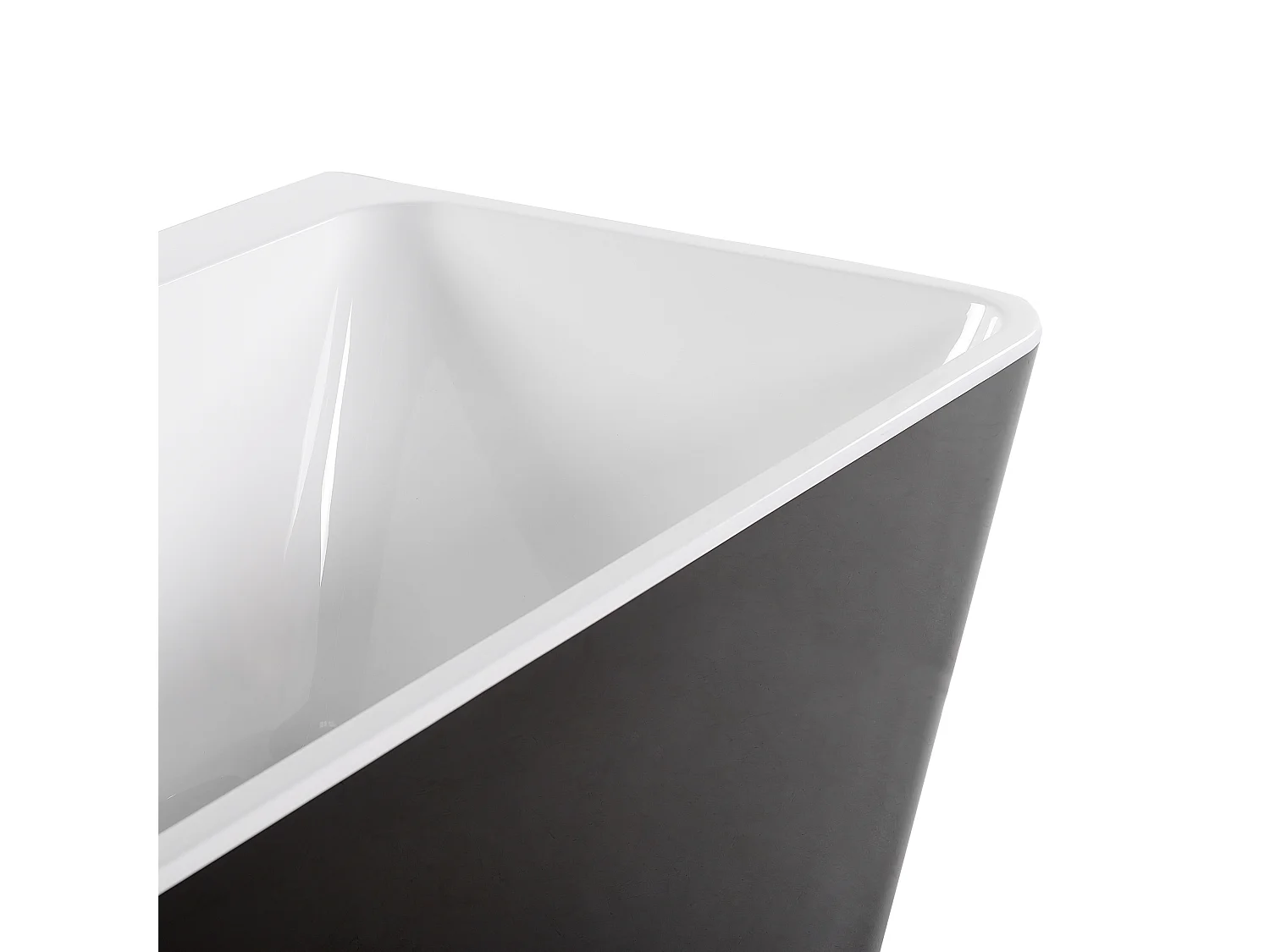 Badkuip HASSEL 170 x 80 cm Zwart