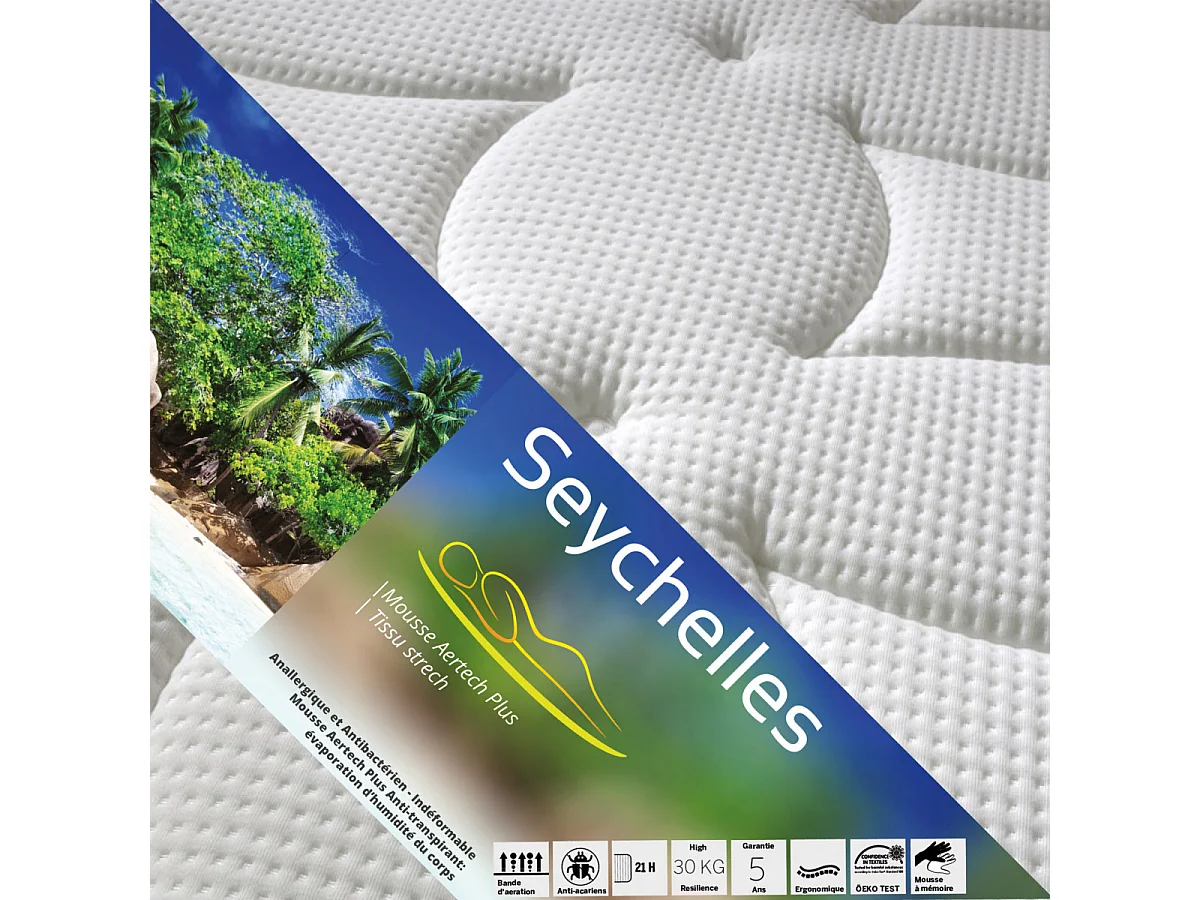 SEYCHELLES - Matelas Mémoire de Forme 160x200cm Epaisseur 21cm