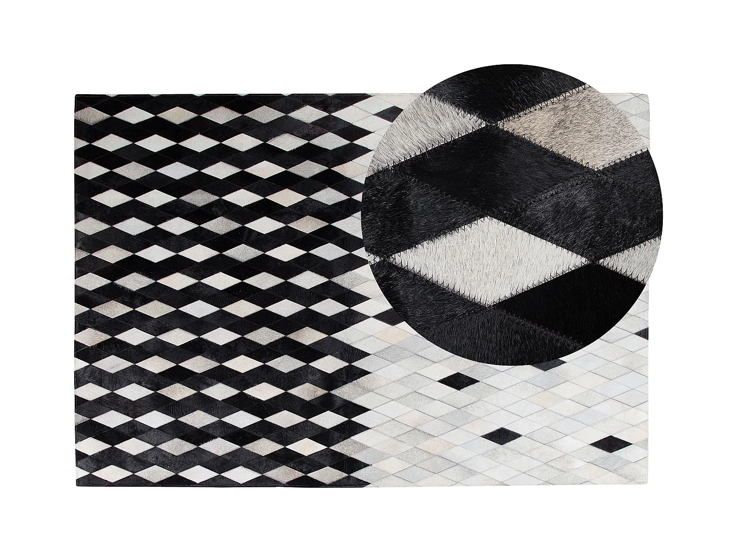 Tapis MALDAN Noir 140 x 200 cm Cuir