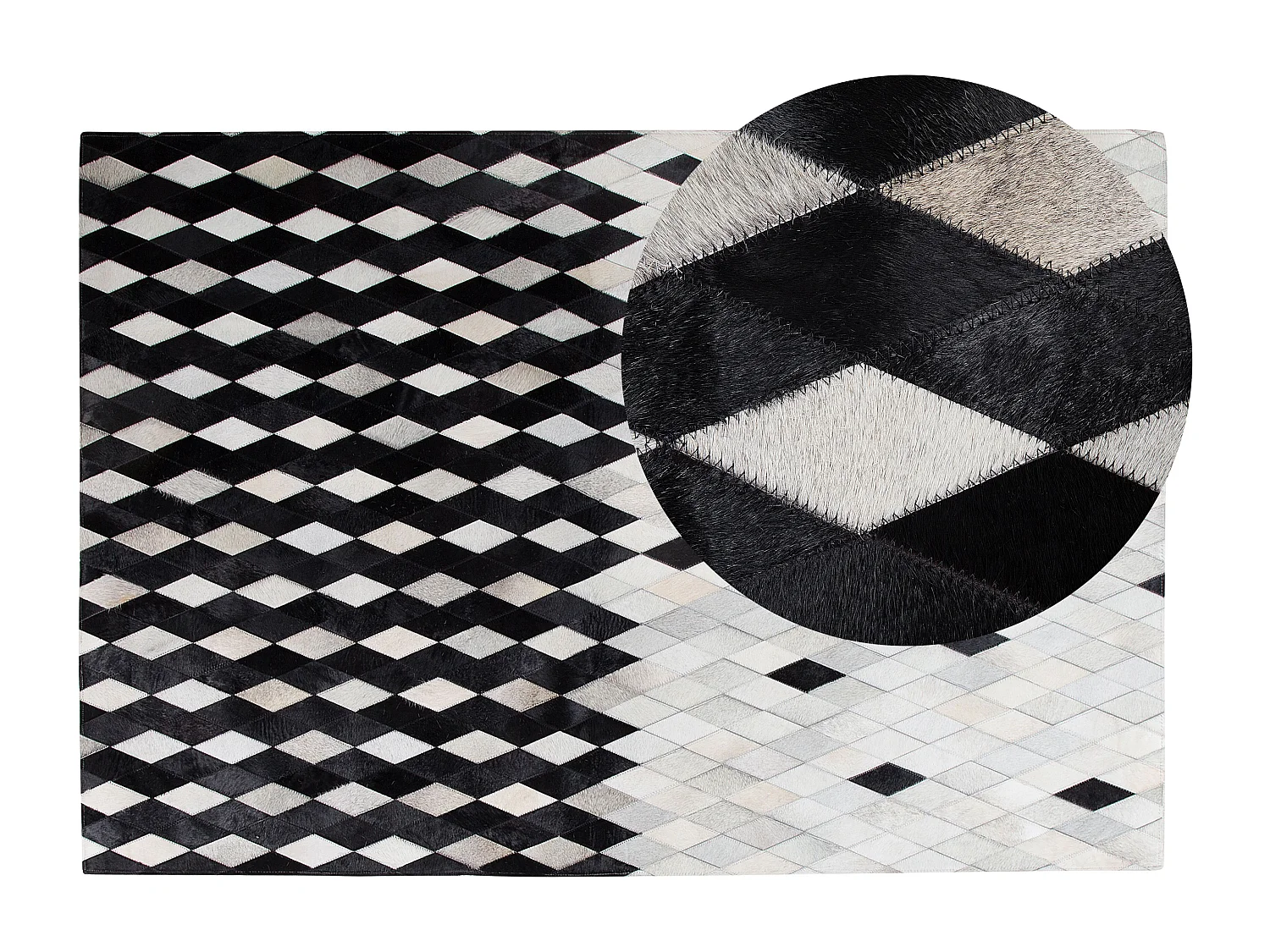 Tapis MALDAN Noir 140 x 200 cm Cuir