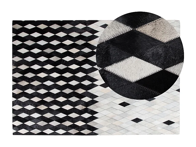 Tapis MALDAN Noir 140 x 200 cm Cuir