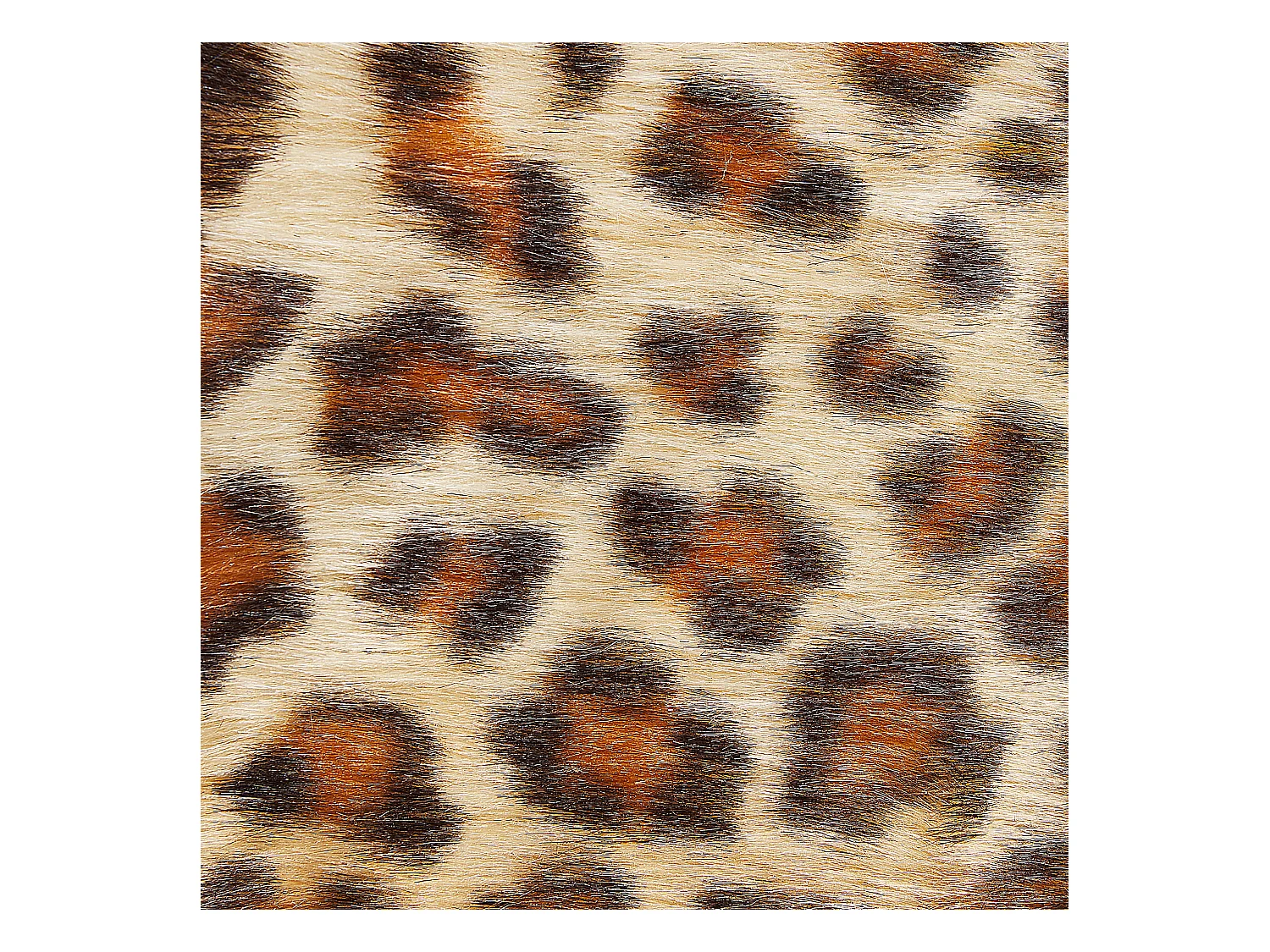 Kunstfell Teppich Leopardenmuster braun Überwurf Webpelz Fellform 60 x 90 Nambung