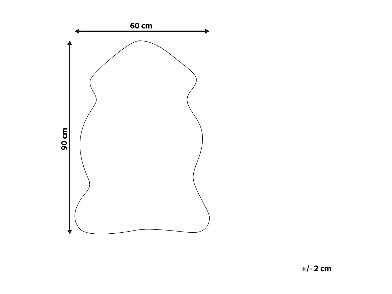 Kunstfell Teppich Leopardenmuster braun Überwurf Webpelz Fellform 60 x 90 Nambung