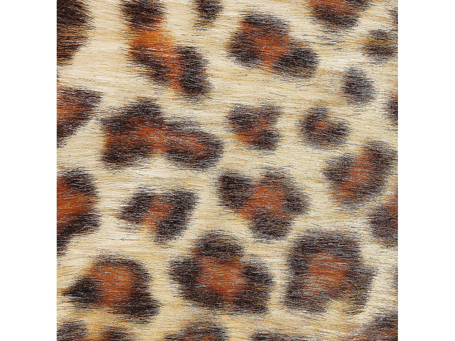 Kunstfell Teppich Leopardenmuster braun Überwurf Webpelz Fellform 60 x 90 Nambung