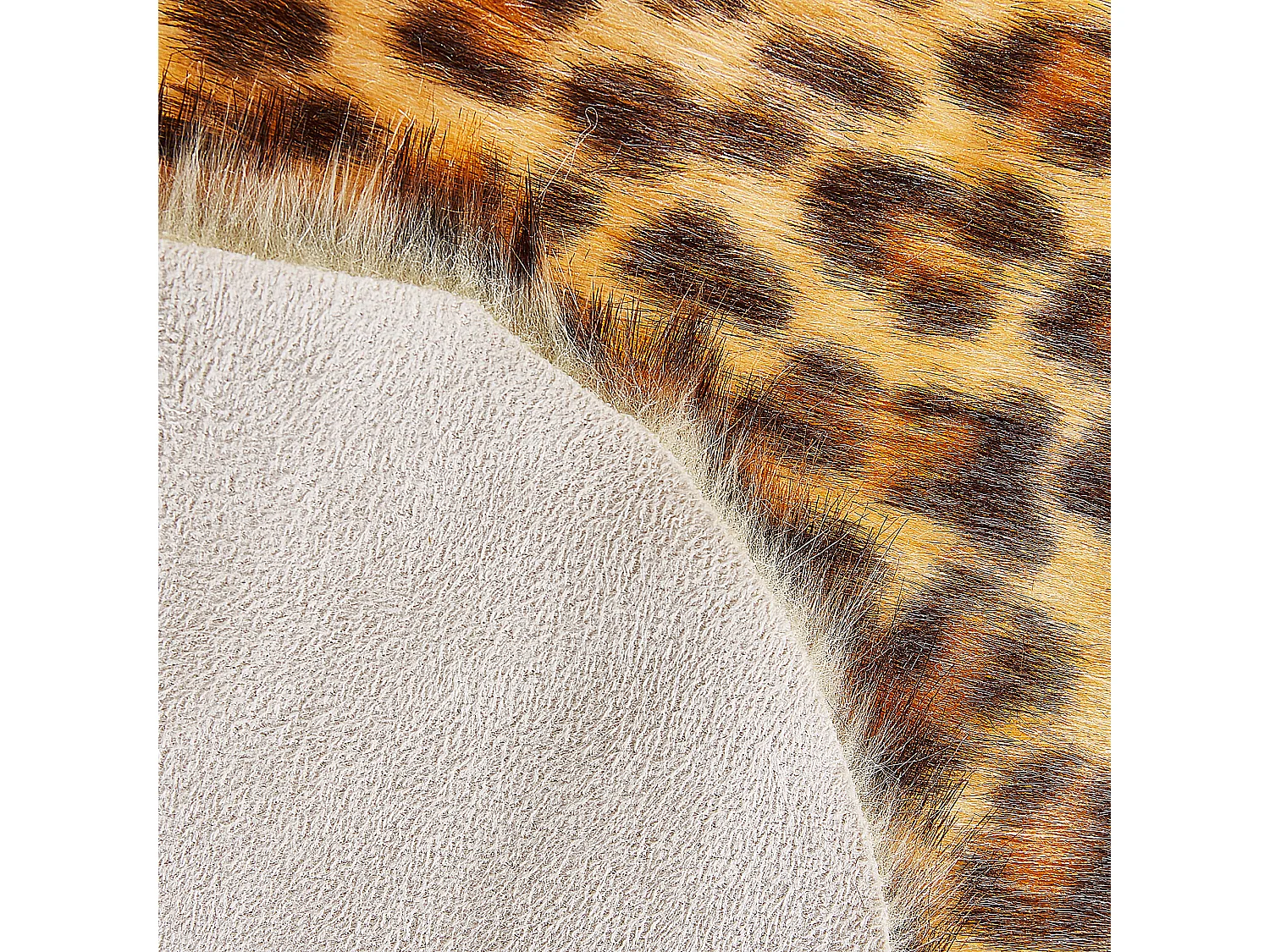 Kunstfell-Teppich Leopard braun 90 cm NAMBUNG