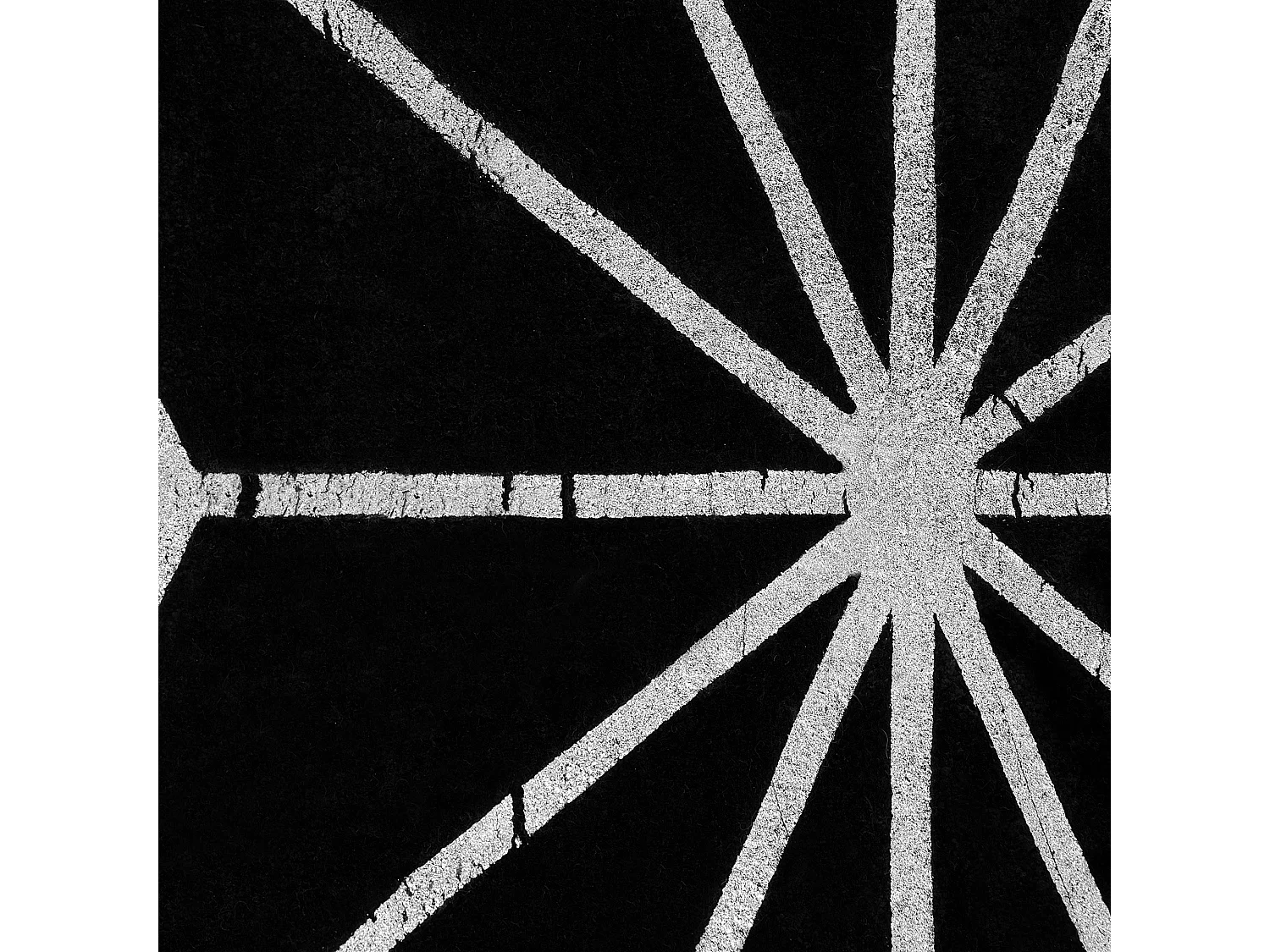 Tappeto viscosa nero e argento 160 x 230 cm SIBEL