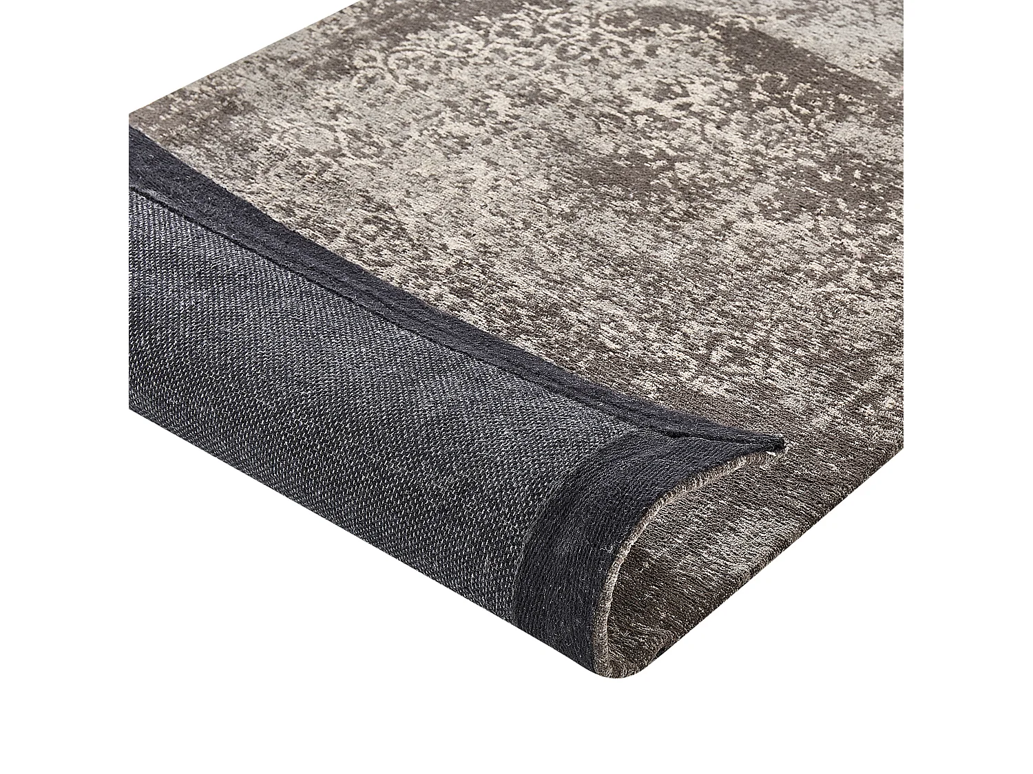 Vloerkleed katoen taupe/grijs 60 x 180 cm BEYKOZ