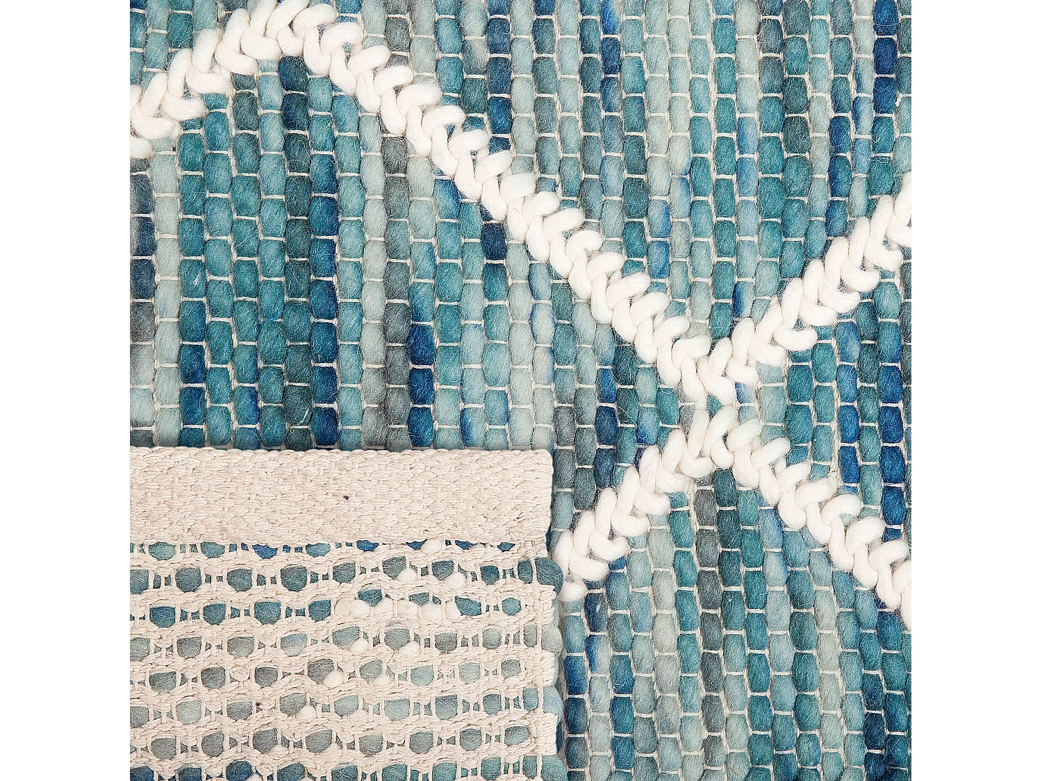 Dywan wełniany 140 x 200 cm niebieskie BELENLI