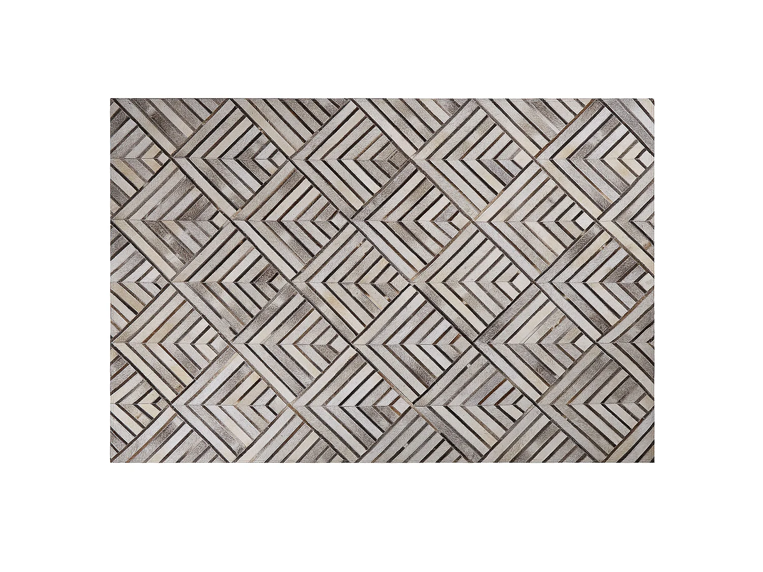 Tappeto rettangolare in pelle beige 140x200cm TEKIR