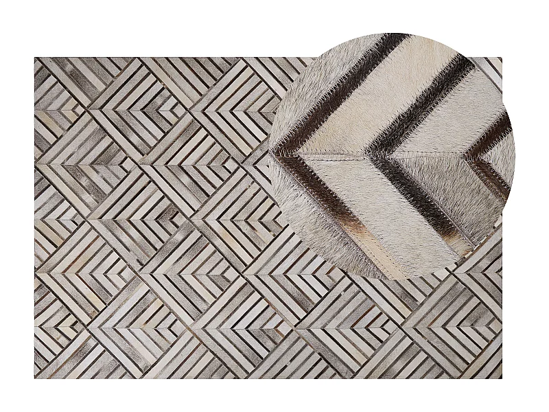 Tapis TEKIR Beige 140 x 200 cm Cuir