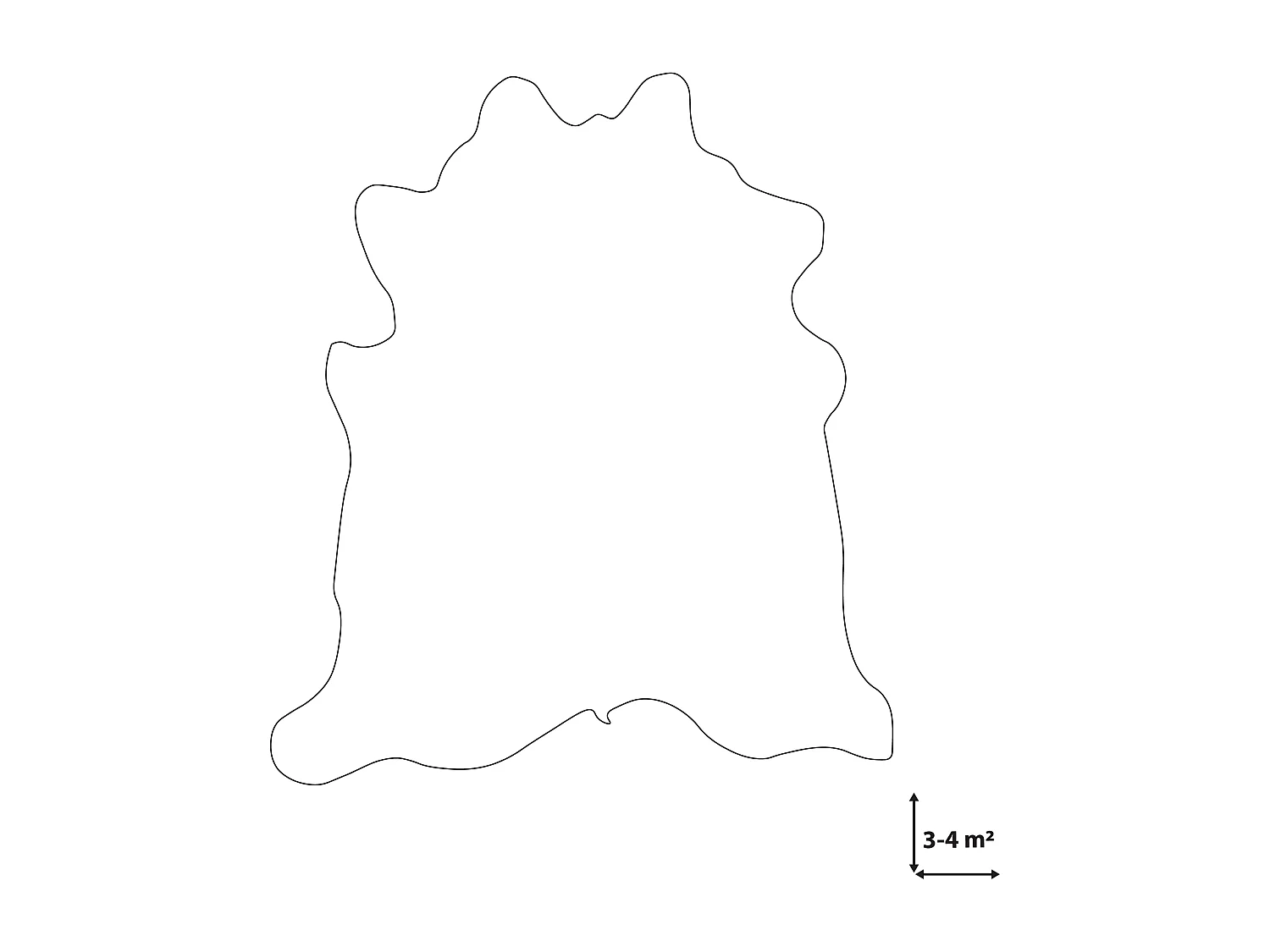 Koeienhuid Vloerkleed 3-4 m² Lichtbruin NASQU