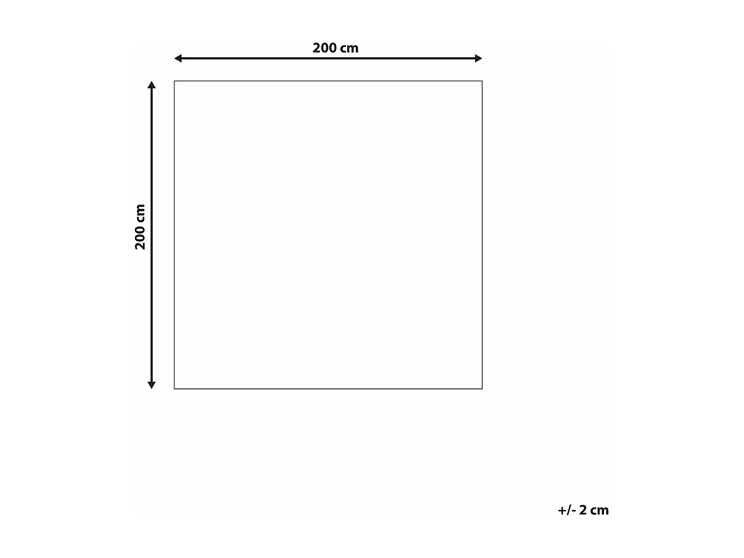 Tapete preto 200 x 200 cm EVREN