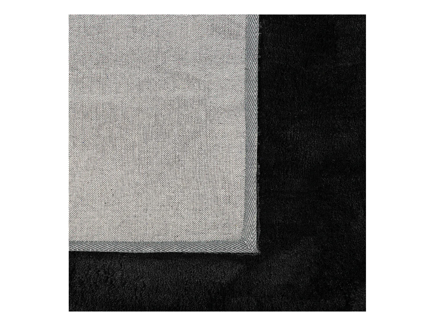 Teppich schwarz 200 x 200 cm Shaggy EVREN