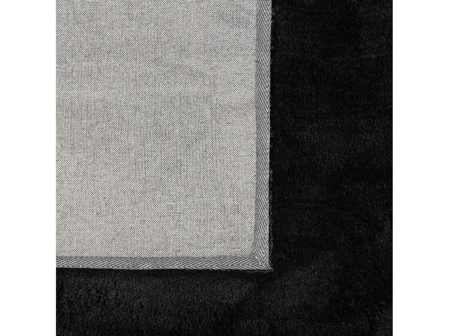 Tapis à poils longs EVREN Noir 200 x 200 cm