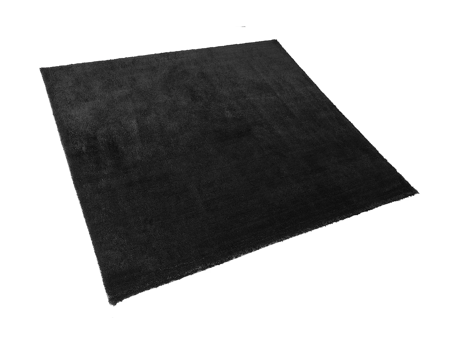Tapis à poils longs EVREN Noir 200 x 200 cm