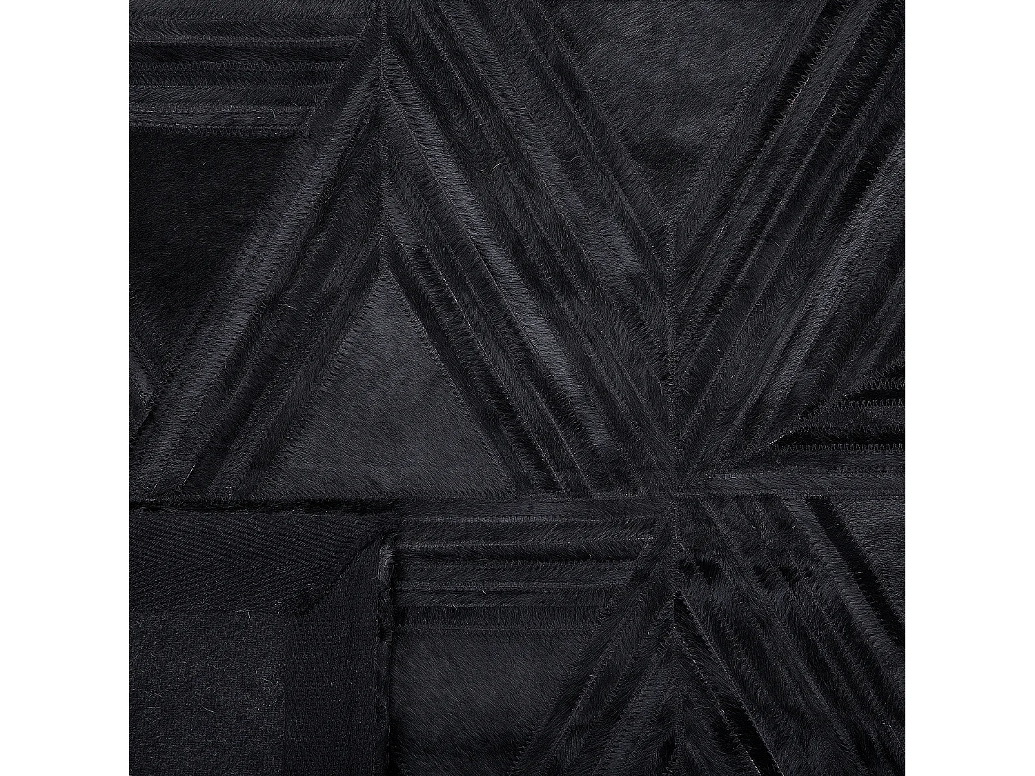 Dywan skórzany 140 x 200 cm czarny KASAR