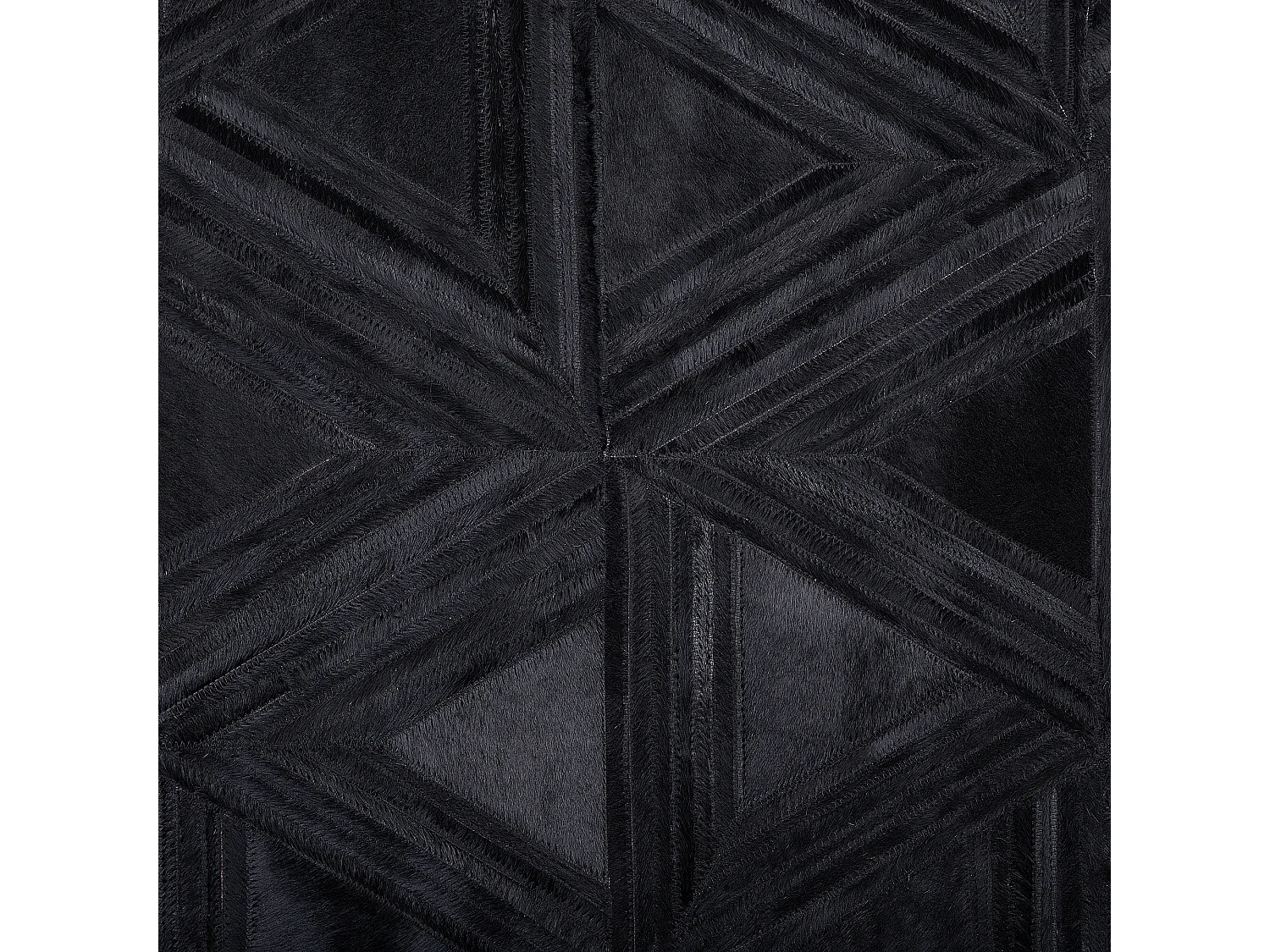 Dywan skórzany 140 x 200 cm czarny KASAR