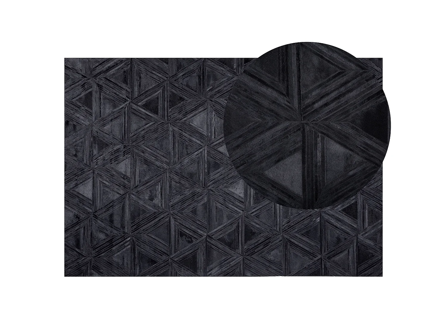 Tapis KASAR 140 x 200 cm Cuir Noir