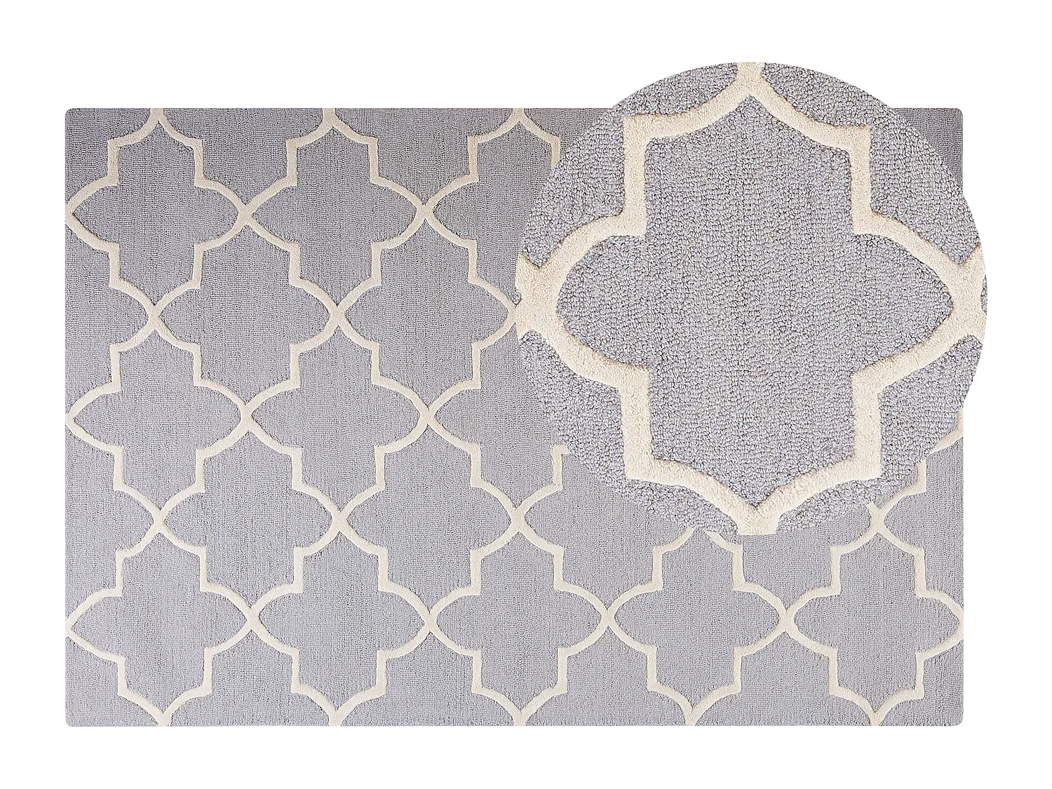 Tapis SILVAN Gris clair 140 x 200 cm Laine
