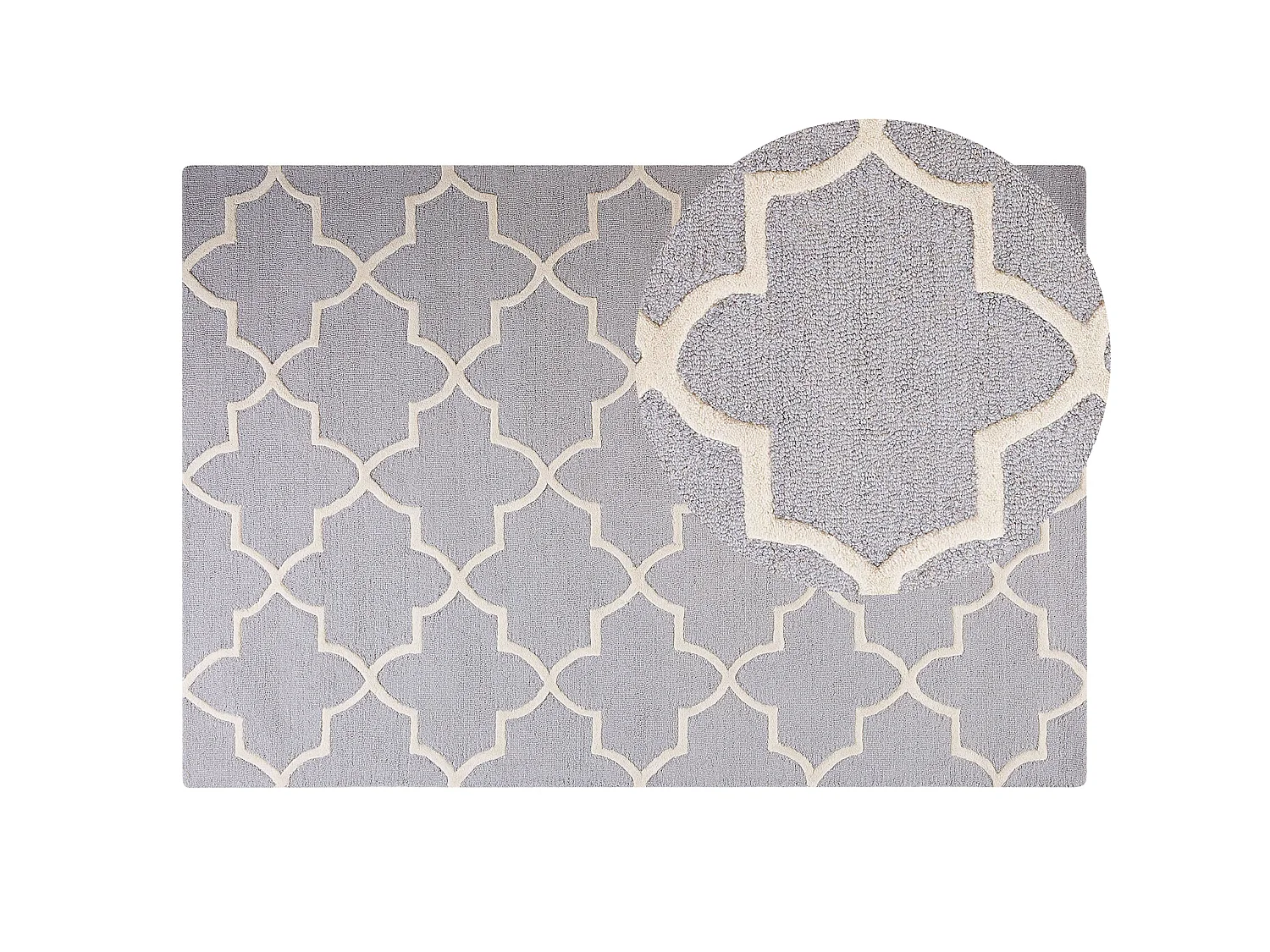 Vloerkleed wol grijs 140 x 200 cm SILVAN