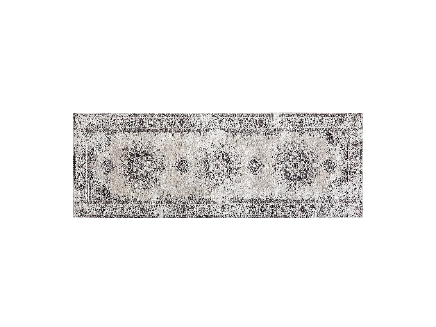 Vloerkleed vintage beige/grijs 60 x 180 cm ALMUS