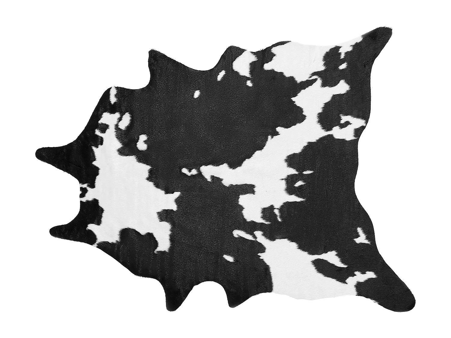 Kunstfell-Teppich Kuh schwarz / weiß 150 x 200 cm BOGONG