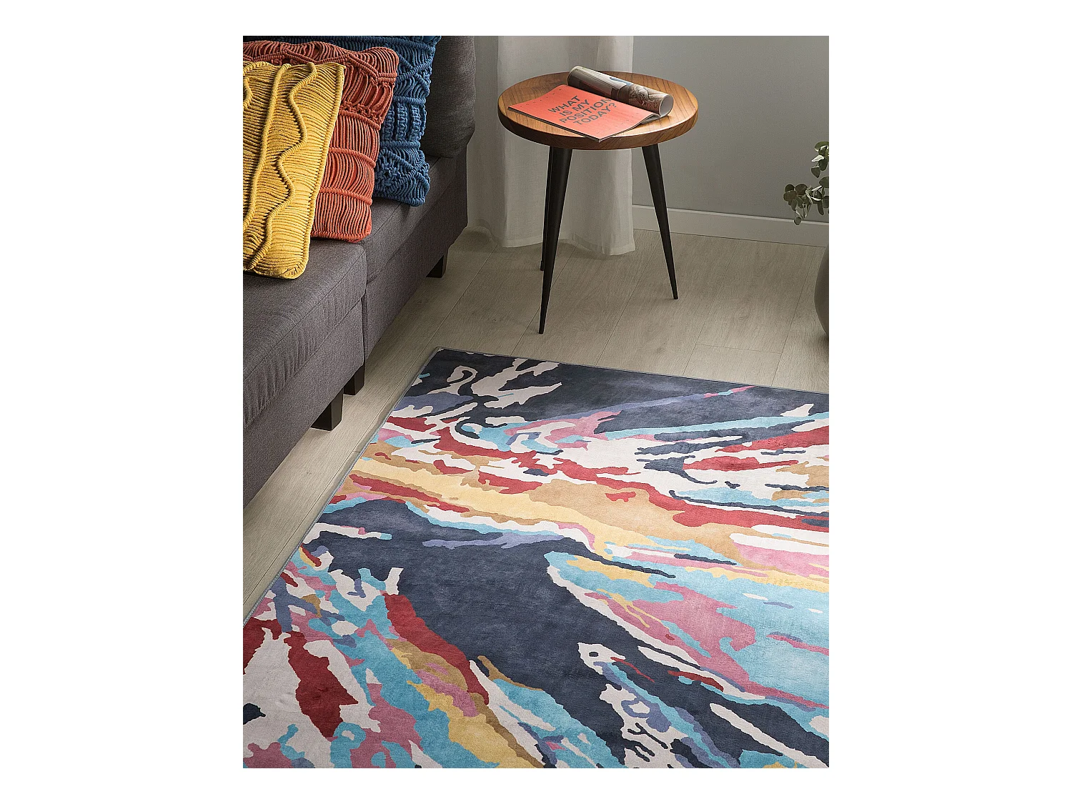 Vloerkleed polyester meerkleurig 140 x 200 cm KARABUK