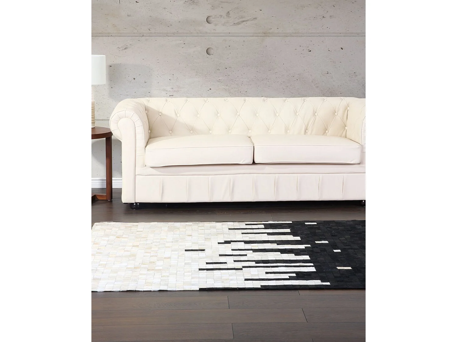 Tapis BOLU Noir 160 x 230 cm Cuir