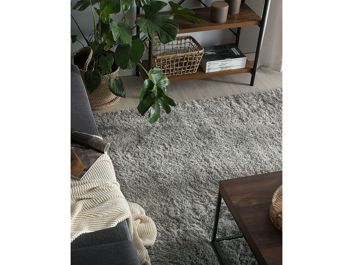 Tapis 160 x 230 cm gris EVREN