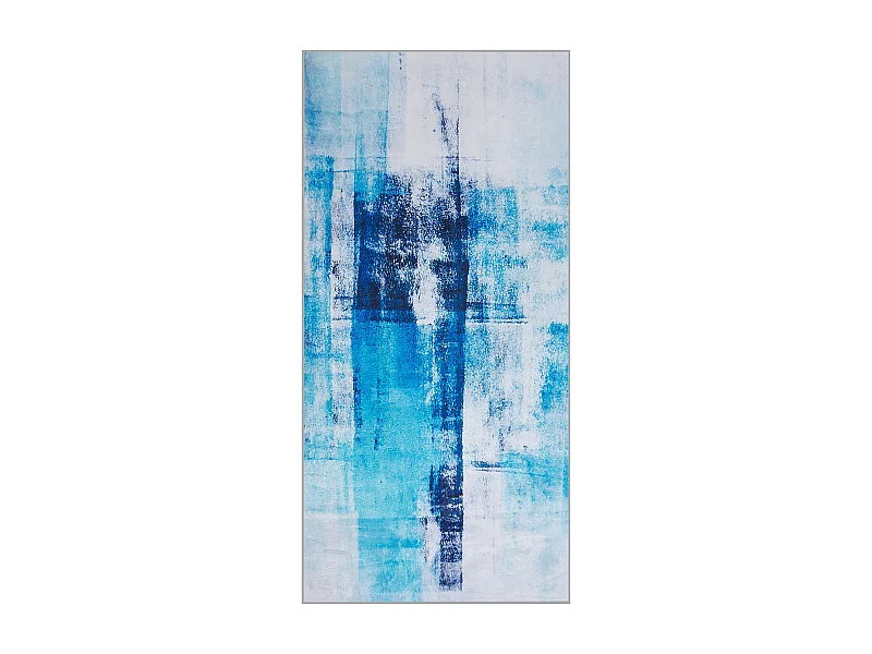 Teppich Rechteckig blau 80x150cm Modern Abstrakt Kurzflor Trabzon