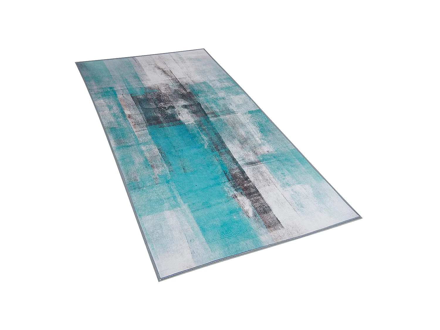 Teppich Rechteckig blau 80x150cm Modern Abstrakt Kurzflor Trabzon