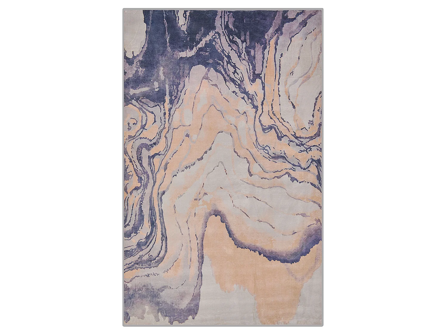 Tapis beige et bleu 140 x 200 cm GEBZE