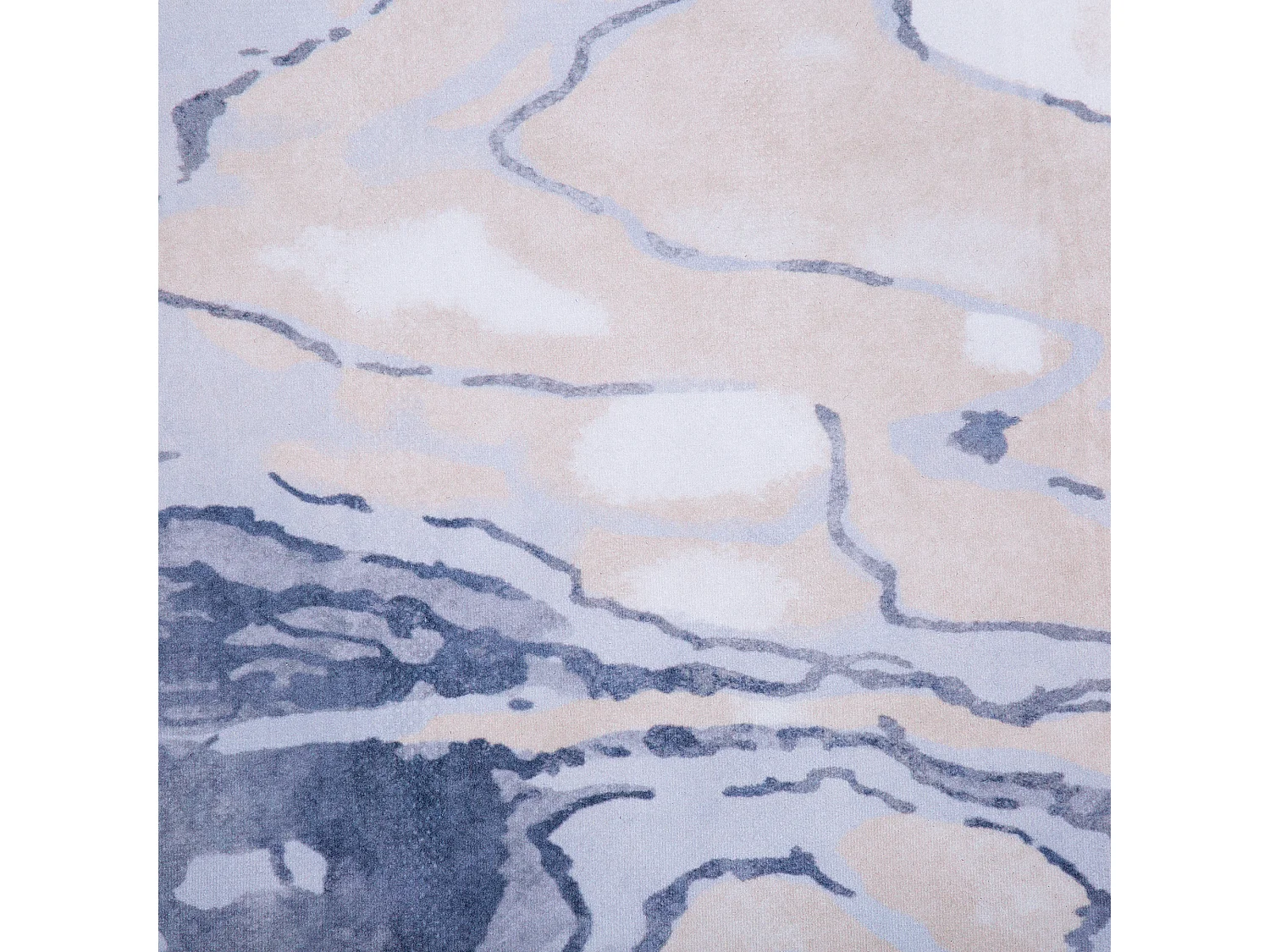 Tapis beige et bleu 140 x 200 cm GEBZE