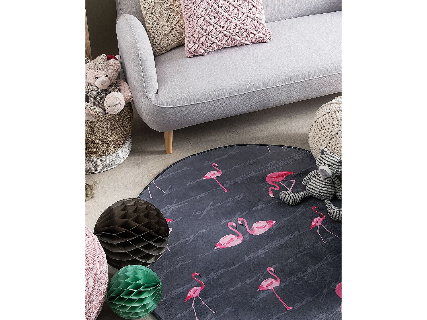 Tapis KERTE Gris foncé ø 120 cm